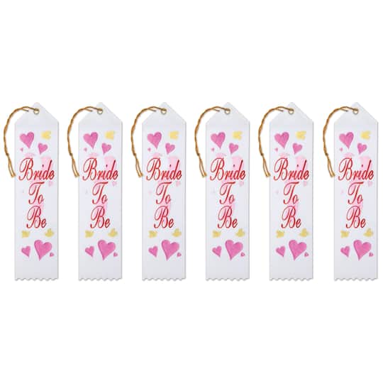 Beistle 2" x 8" Bride To Be Award Ribbons, 6ct.